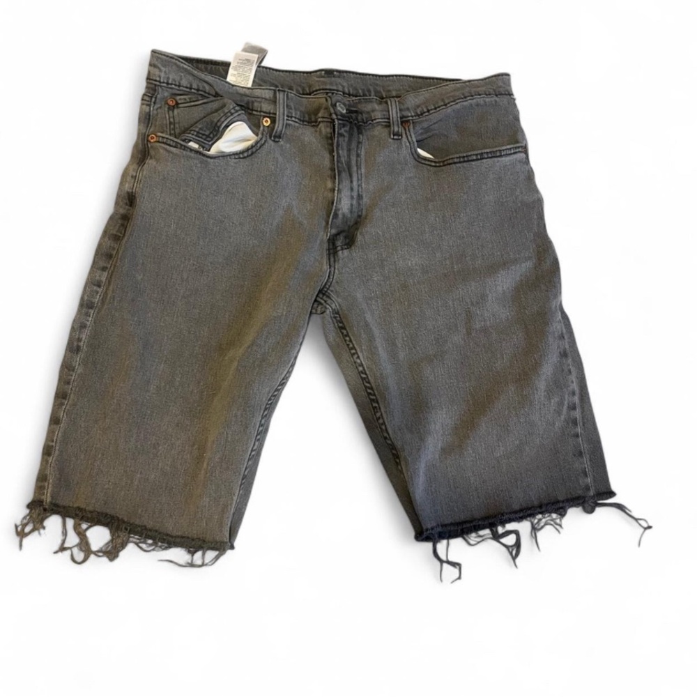 Levi's Men's Charcoal Cutoff Denim Shorts